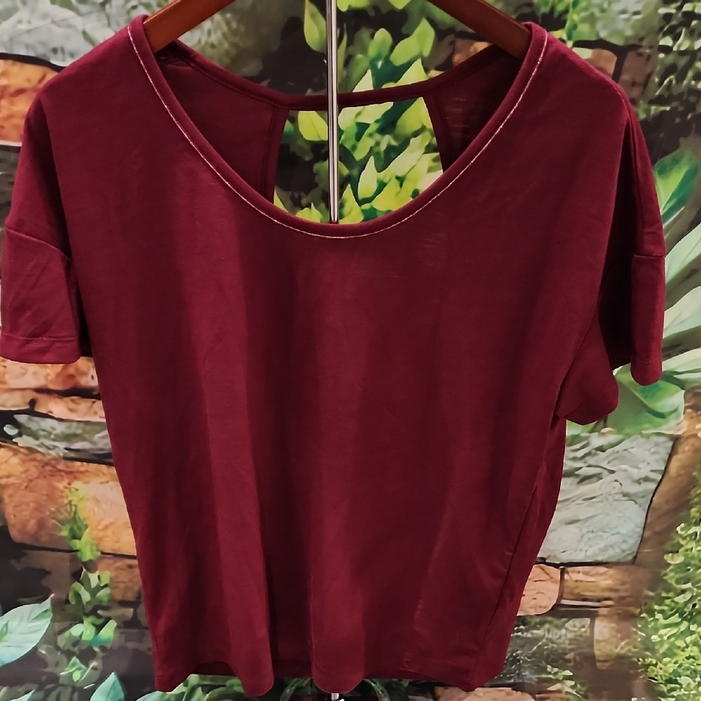 Women's Nike Burgundy Yoga Top
